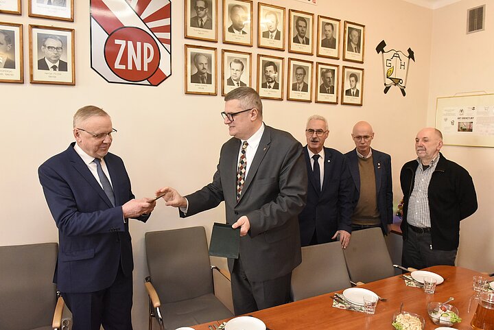 Spotkanie z kanclerzemn AGH w Sali RU ZNP w AGH