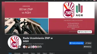 Print screen z profilu FB RU ZNP w AGH