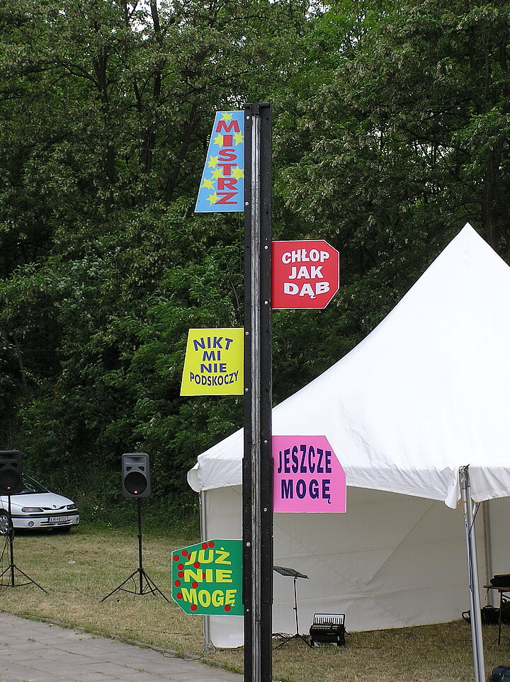 Uczestnicy pikniku w strojach nieformalnych, uśmiechy, zabawa