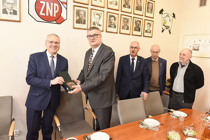 Spotkanie z kanclerzemn AGH w Sali RU ZNP w AGH